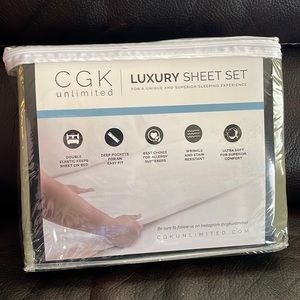Size Full 4 piece Sage green luxury bed sheet set NWT